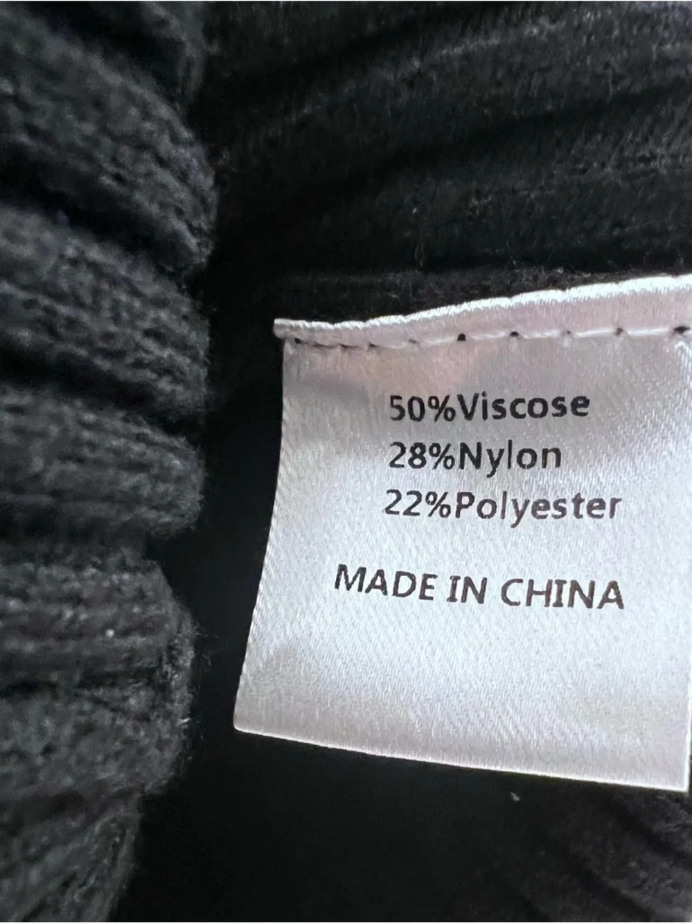 Zesica Black Ribbed Square Neck Short Sleeve Sweater with White Trim Minimalist - Picture 3 of 4